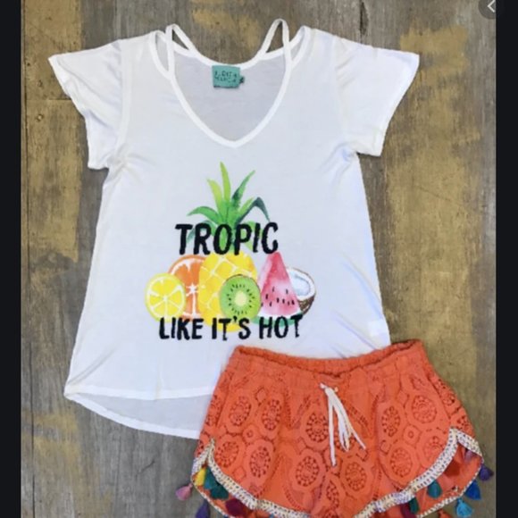 Judith March Tops - Tropic Like It's Hot Graphic Tee